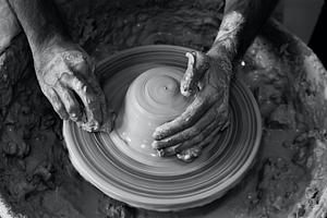 Beginner's wheel throwing pottery course